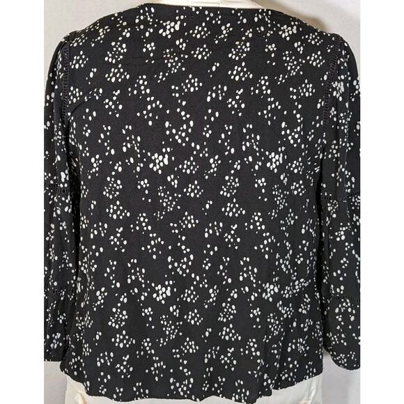 Adrienne Vittadini Top large Comfort Blousy Ladder Tape Insert Bust 43"CB 22.5" - Picture 5 of 10